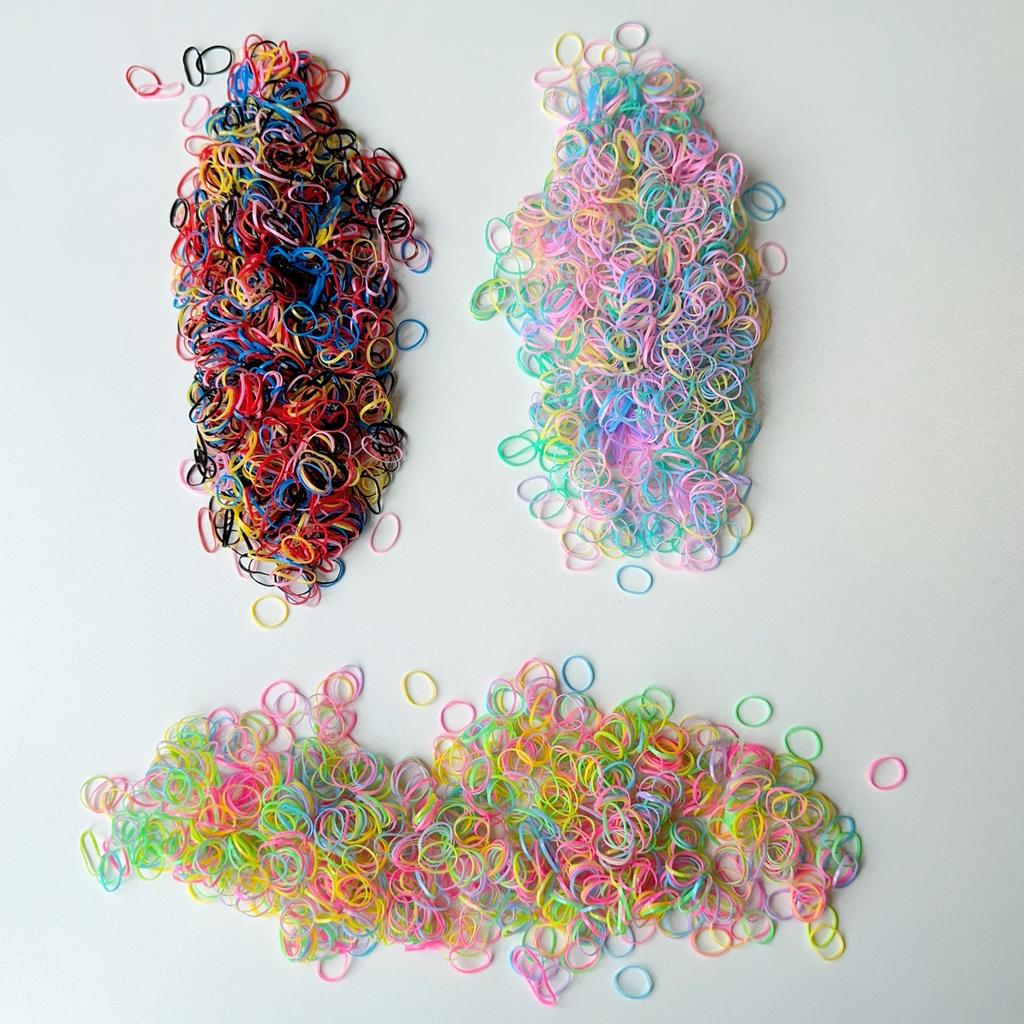1500 ks Barevné jednorázové gumičky do vlasů pro dívky Čelenka Dětské gumičky na culík Dětské vlasové doplňky