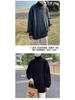 Korean Style Men's High Neck Woolen Cardigan - Retro Loose Knitwear for Autumn/Winter 2025