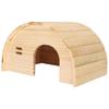 Hamster Wooden House Bite Resistance Arched Guinea Pig Wood Hideout for Hamster Dwarf Hamster Golden Bear