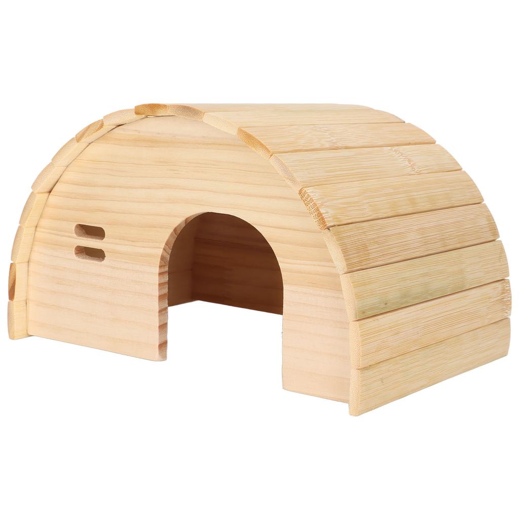 Hamster Wooden House Bite Resistance Arched Guinea Pig Wood Hideout for Hamster Dwarf Hamster Golden Bear