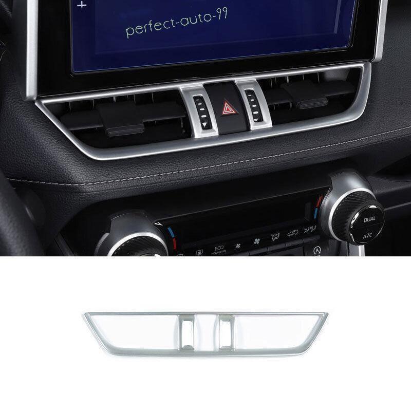 For Toyota RAV4 2019-2023 2024 Matte Silver Center Console Air Outlet Vent Frame