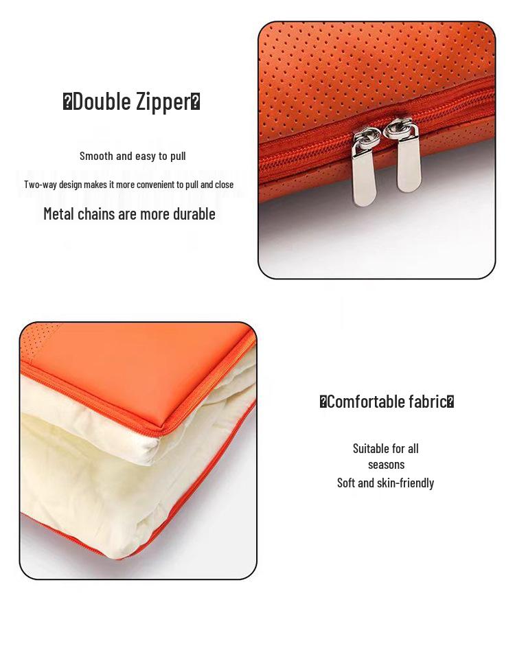 Multi-Functional Nappa Leather Lumbar Support Cushion & Air Conditioning Blanket for BMW, Mercedes-Benz, and Land Rover