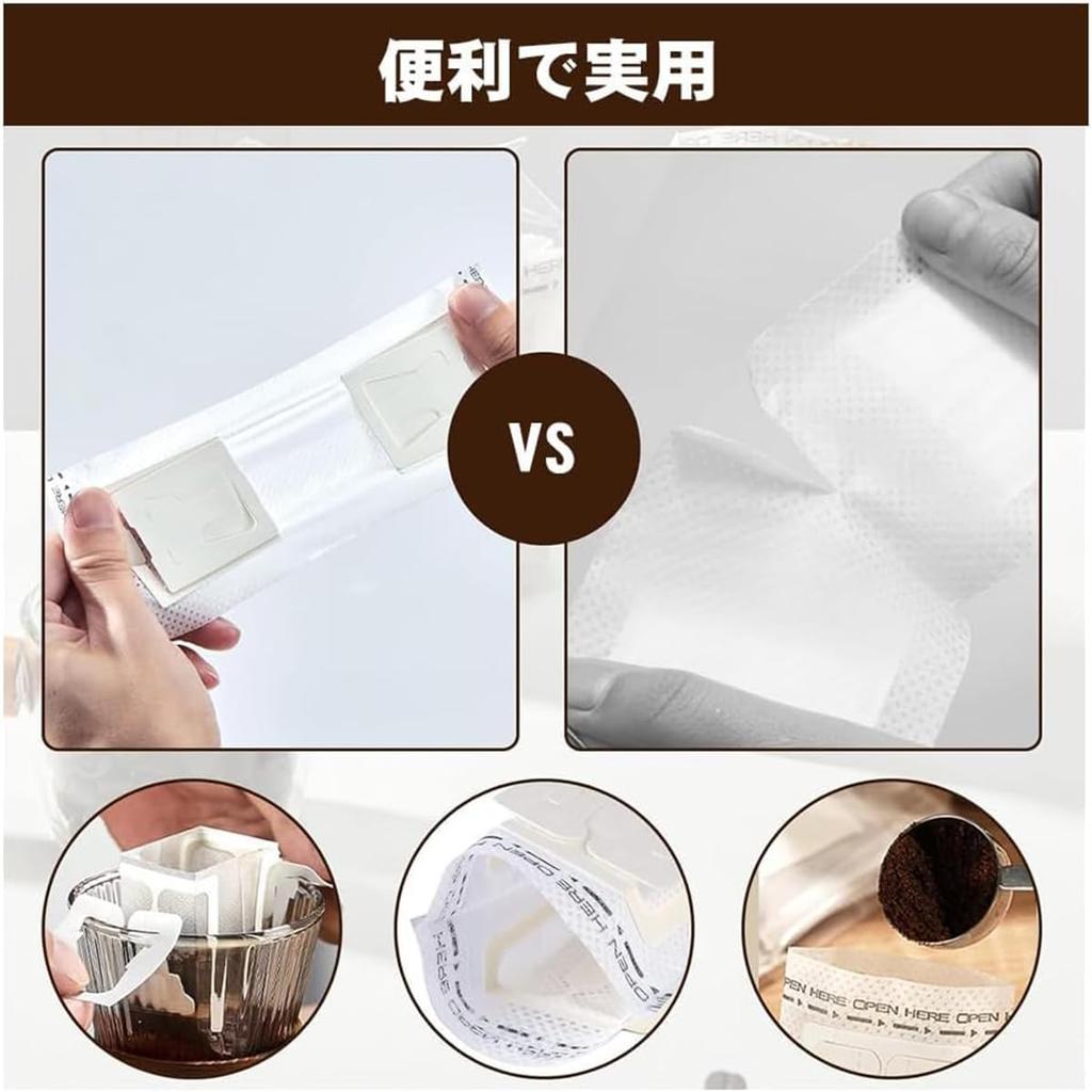 100-Pack Coffee Filter Bags and Coffee Bag Combination Set for 1-2 Cups, Portable OfficeTravel Drip Coffee Filter Tool Set (25 Bags)