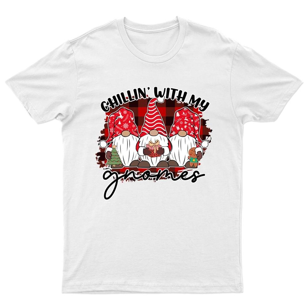

Chillin With My Gnomes TShirt Unisex Gift Retro Funny Womens Vintage Mens Unisex T-Shirt XXXXL