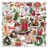 50 Retro Watercolor Christmas Stickers Holiday Decorations Hand Curtain Water Cup