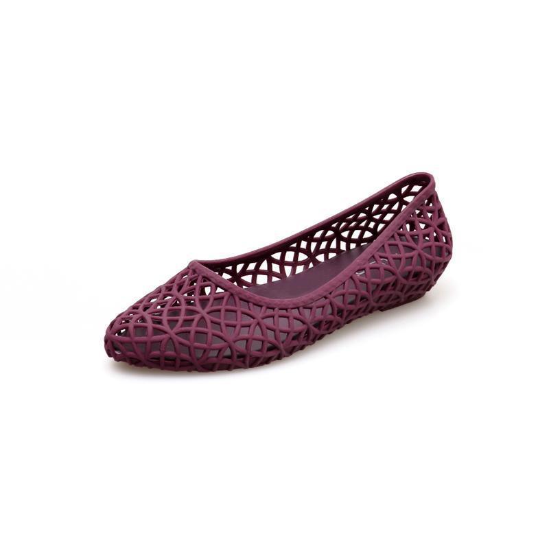 2020 Women's Summer Fashion Soft Sole Flat Sandals - Hollow Jelly Beach Shoes