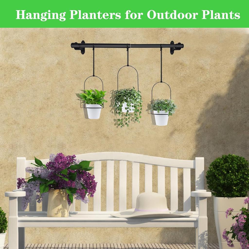 DOUBFIVSY Hanging Planters for Indoor Plants Plant Hanger, Adjustable Hanging Window Planter Hanging Wall Planter for Garden, 25in Plant Shelves