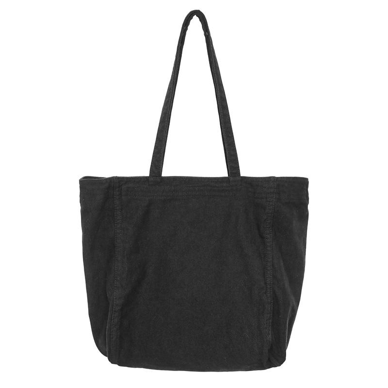 Lazy wind canvas bag, new large-capacity commuter tote bag, casual versatile shoulder bag, portable shopping bag.