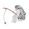 Fishing Kitten Statue Cartoon Cat Figurine Collectible Resin Miniature Cat Sculpture for Fish Tank Micro Landscape Aquarium Decor