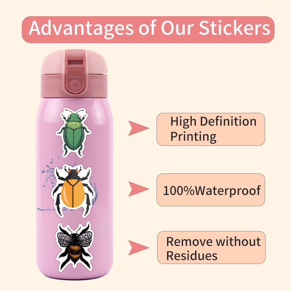 55 New BUG Graffiti Stickers Decorative Skateboard Water Cup Helmet Waterproof Stickers