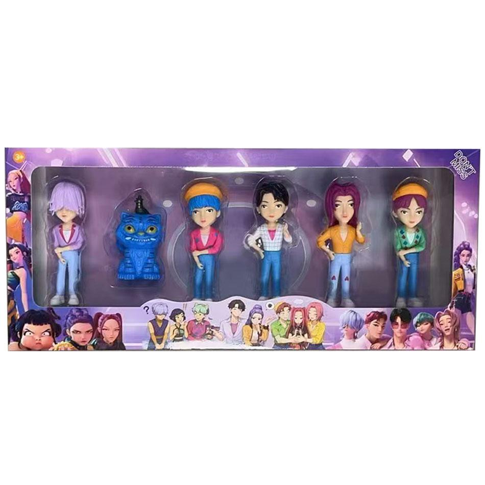 2027 NEW Kpop Devil Hunter Rumi Zoe Mira Anime Polyvinyl Chloride Character Collection Desktop Trinkets Childrens New Year Gift