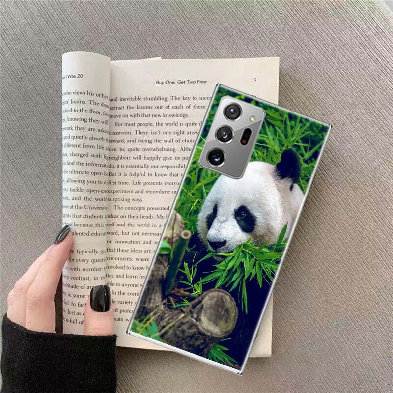 Panda Baby, Giant Panda Family Phone Case For Samsung Galaxy S25 Edge S24 S23 FE S22 S26 Ultra S21 S20 S10 Plus Capa Soft