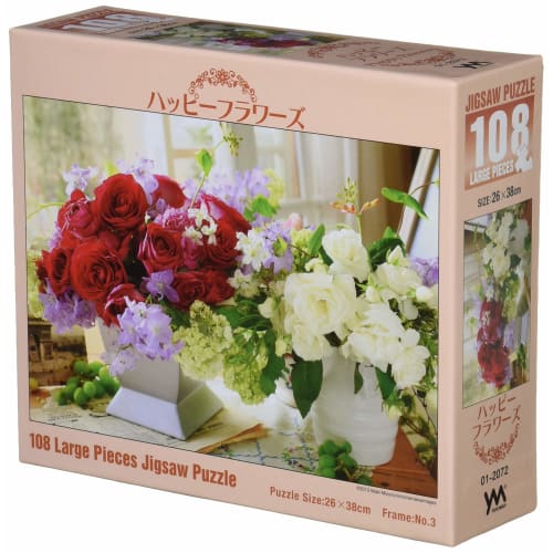 

108 Piece Jigsaw Puzzle Happy Flowers Large Piece (26x38cm)
