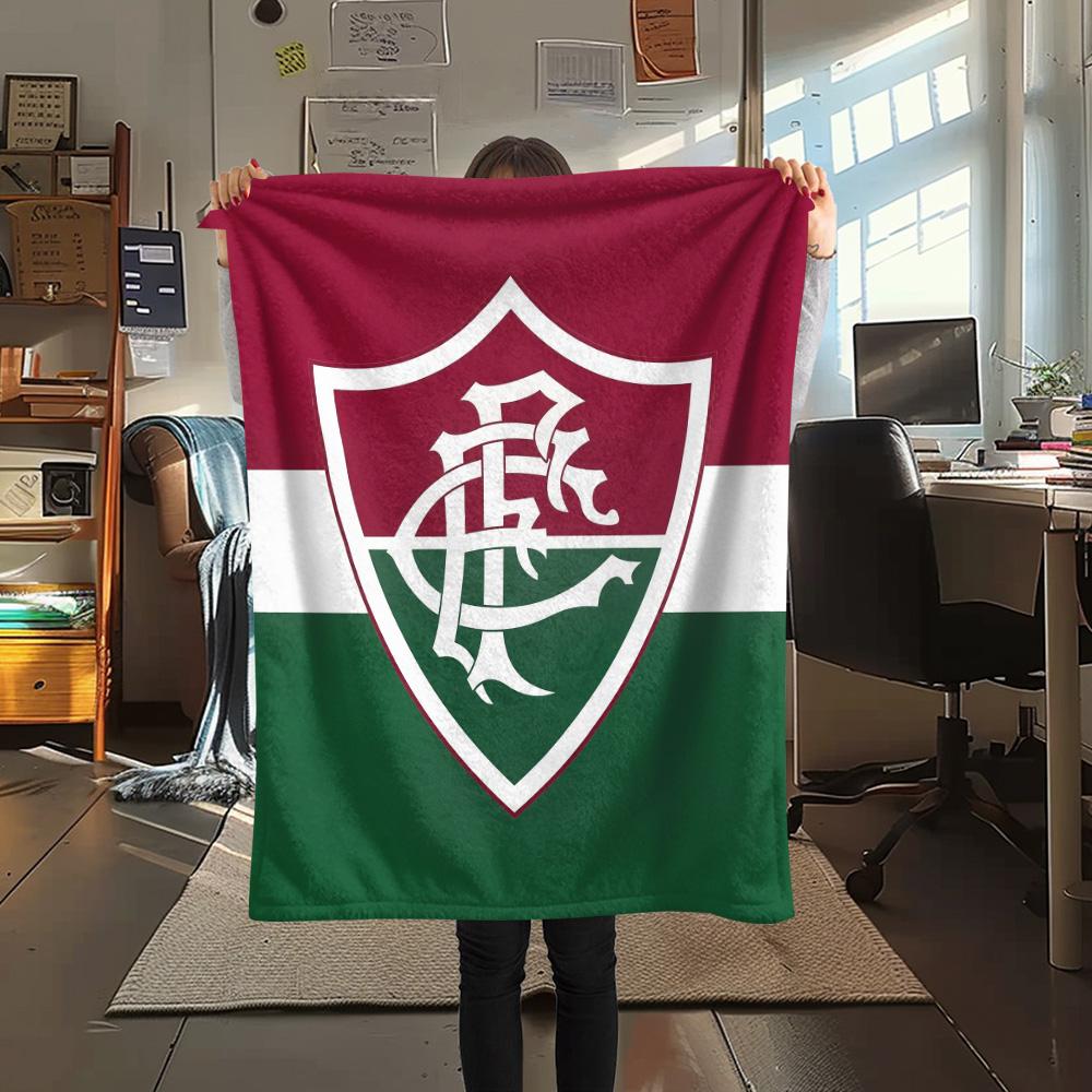 Fluminense Football Club Flanelldecke mit Aufdruck, Hohe Qualität, Bequem für alle Jahreszeiten, Heimdekoration, Wärme und Komfort