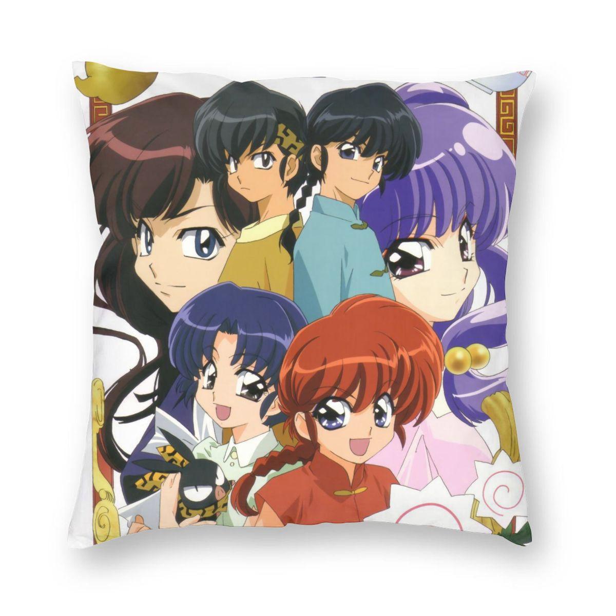 

Japanese Anime Ranma Saotome Pillowcase Printing Polyester Cushion Cover Decor Pillow Case Cover Home Square 40X40cm 12x12Inch