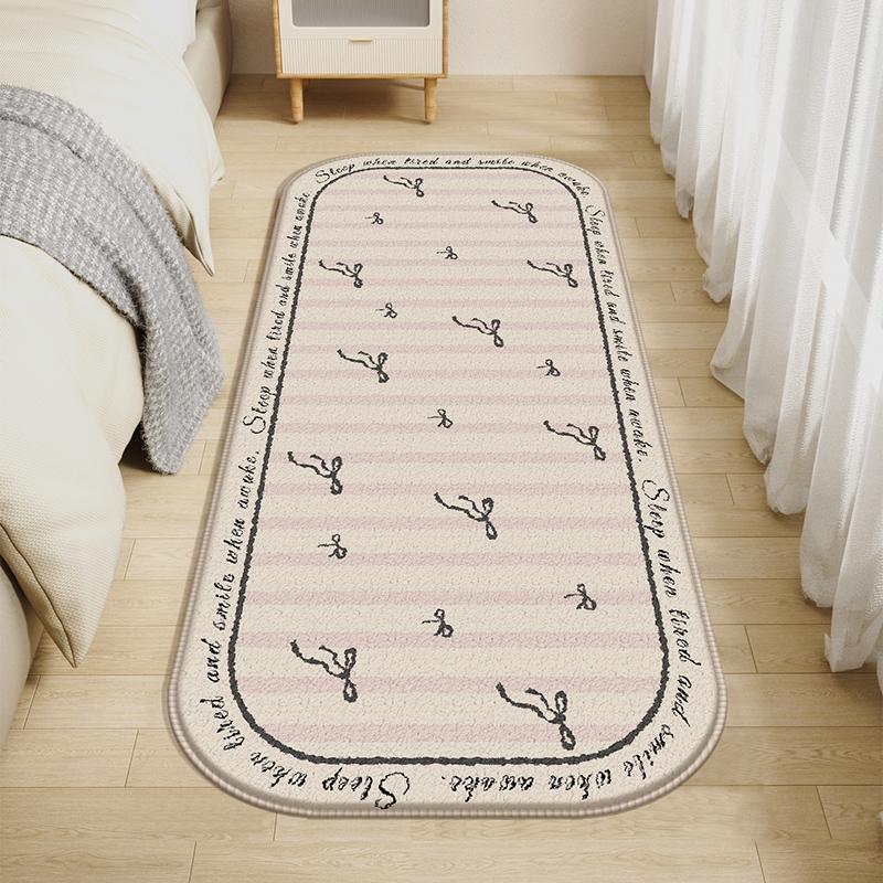 Teenage Cartoon Cute Cream Wind Bedroom Bedside Carpet Corridor Aisle Sofa Window Floor Cushion Home Decoration  Summer
