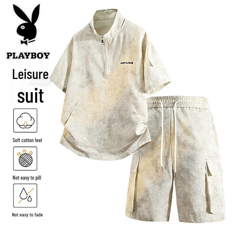 Playboy Men s Casual Summer T-Shirt & Shorts Set M