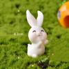 Cute Carrot Rabbit Animal Figurine Easter Christmas Home Decor Miniature Garden Cake Decoration Accessories Modern Figure Gift