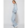 Women's  Half-Zip Sweatshirt And Wide Leg Pants Casual Loungewear Set