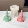 Christmas Candle Silicone Mold 3D Santa Claus Portrait Gypsum Resin Craft Cement Mold DIY Clay Soap Making Christmas Gift