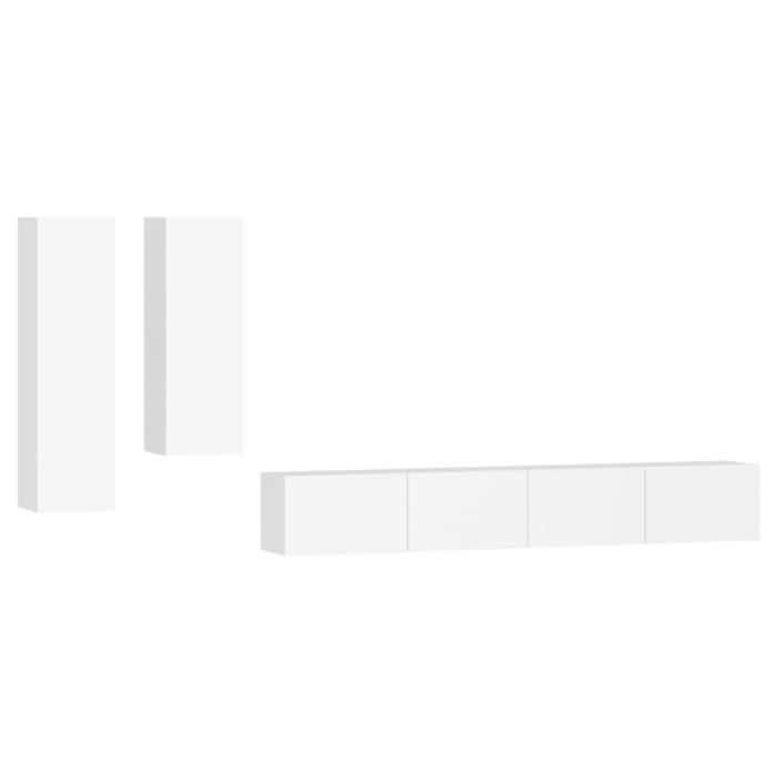 VidaXL TV Furniture Set 4 Pcs White Engineered Wood 3114630