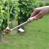 Sarchiatore da Giardino in Acciaio Inossidabile con Manico in Legno Rimozione Manuale delle Erbacce Taglierino Strumenti Estrattore Denti di Leone Sarchiatore Multifunzione Trapianto