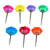 Metal Flower Garden Stake Pollinator Watering Station Mini Bird Bath Drinking Bowl for Bees Butterflies Birds Outdoor Yard