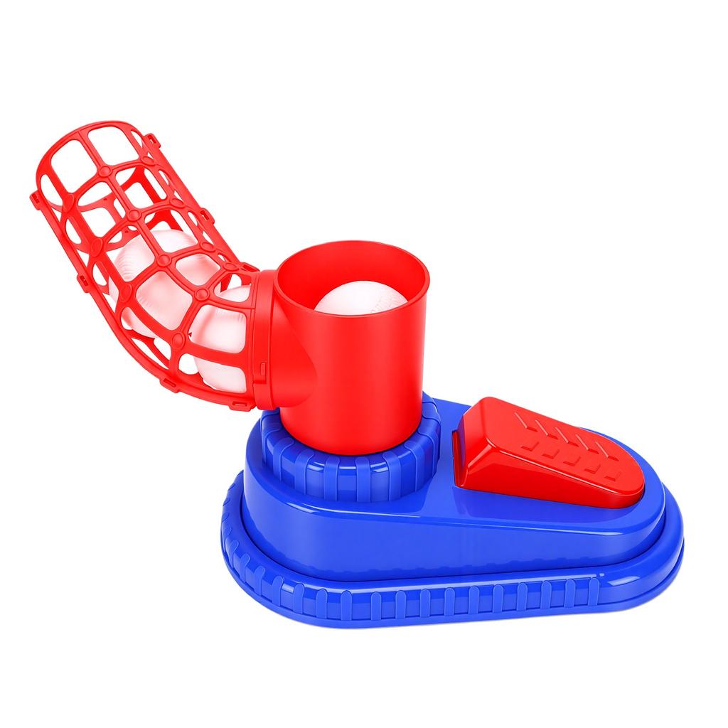 Kids Pitching Machine Toy Eye Catching Birthday Gift 2 In 1 Baseball Tennis Pitcher Toy For Backyard
