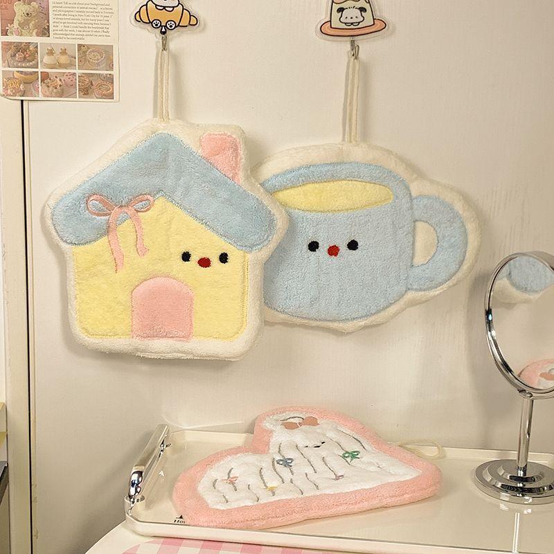 Absorbent Quick-Dry Cartoon Hand Towel for Bathroom & Kitchen