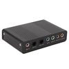 USB Sound Card 6 Channel 48kHz Sampling Rate Analog Play Recording External Sound Card for PC Laptop Computer Black