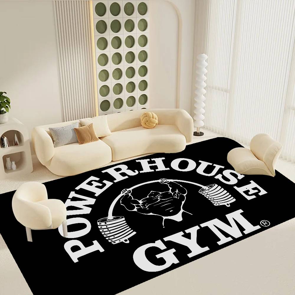 Bodybuilding Fitness Powerhouse Gym Hallway Carpet Non-Slip Laundry Room Mat Laundry Decor Balcony Child Living Room Toilet Rug