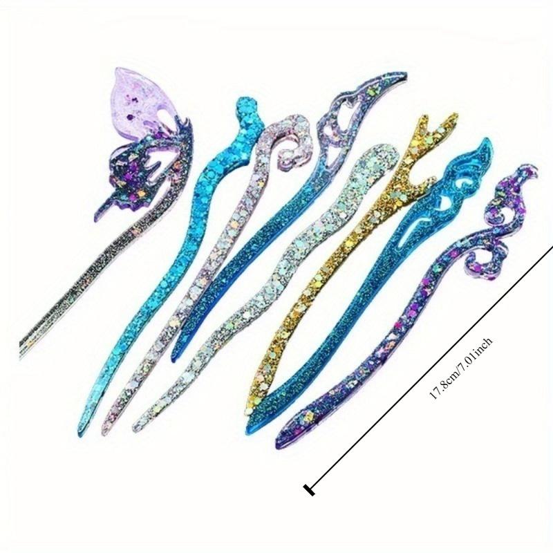 Transparentní vlásenka silikonová speciální forma na pryskyřici Forma na výrobu šperků z epoxidové pryskyřice vlastními rukama (Pouze formy)