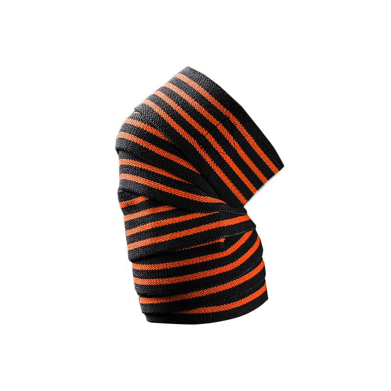 1pc Leg Knee Compression Wraps Gym Weight Lifting Squat Training Knee Protection Bandage Elastic Anti-Slip Sports Knee Brace оранжевый