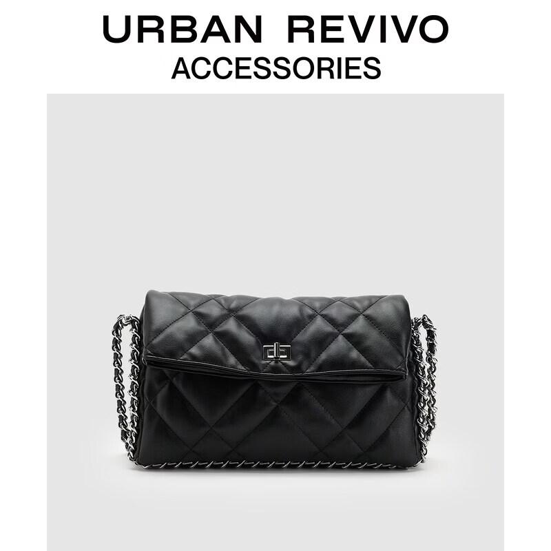 URBAN REVIVO Rhombus Chain Crossbody Bag One Size