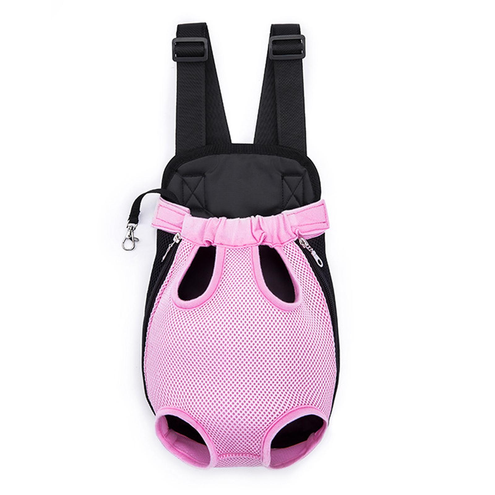 

Transport Backpacks For Dogs And Portable Breathable Shoulder Woven Pet Polyester Bags For Outdoor Adventures S розовый