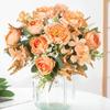 Artificial Flowers Silk Hydrangea Peony Wedding Flower Bundle Festival Home Room Table Vase Decora Diy Gifts Wreath Scrapbooking