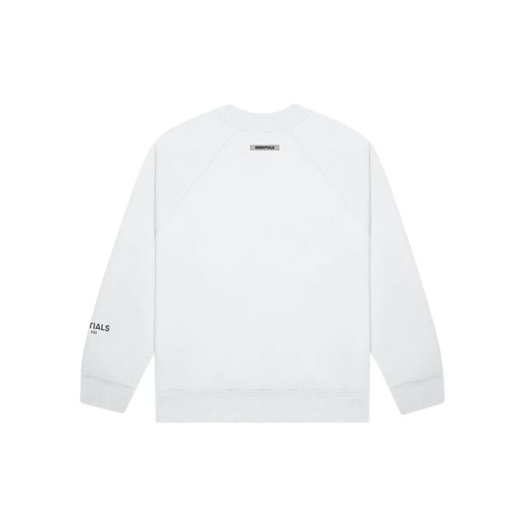 Fear of God Essentials SS20 Fleece-Lined Long Sleeve Print Hoodie Unisex Outerwear White FOG-SS20-103