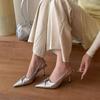 Fashion 2025 Street Style Sexy Buckle Strap Women Pumps Elegant Pointed Toe Thin High Heels Banquet Party Slingback Shoes