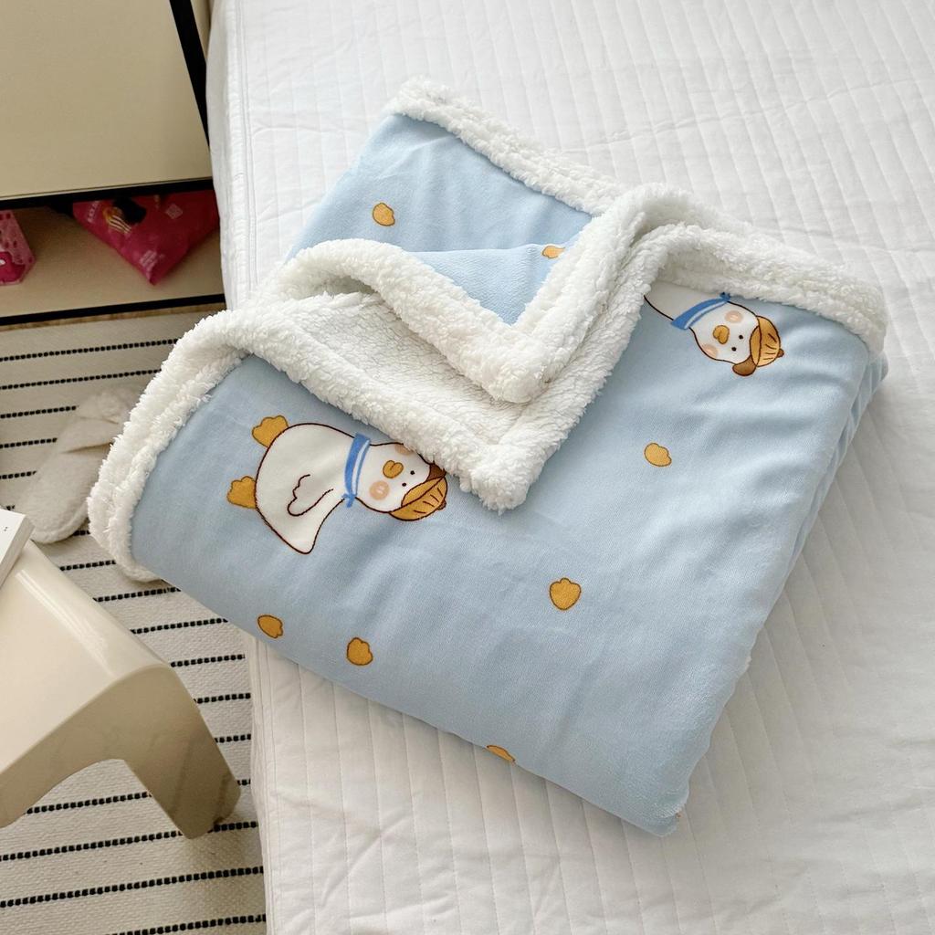 Milk Velvet Multifunctional Blanket: Perfect for Office, Nap, Sofa, Dorm, or Car Use.