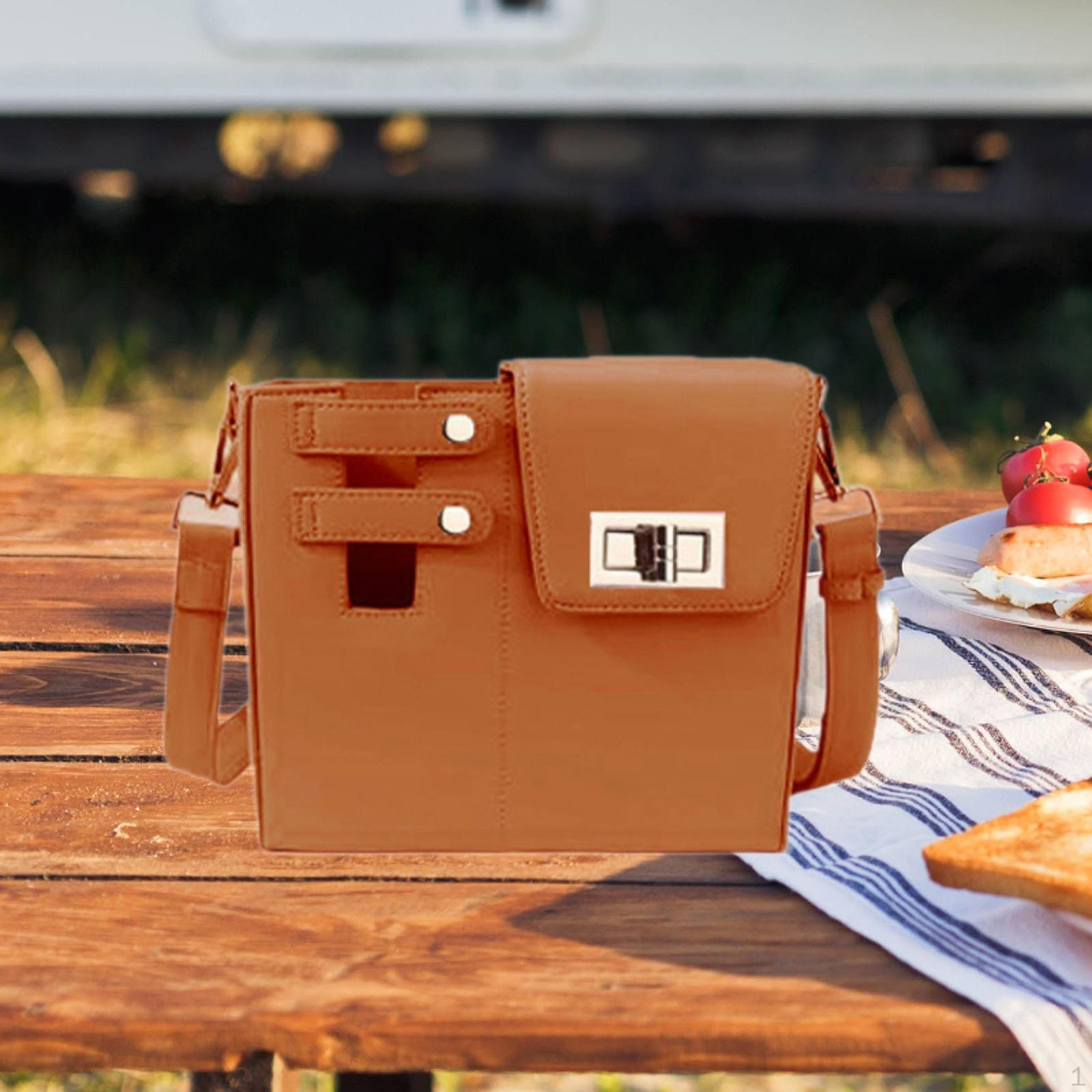 

Сумка для бутылки с водой Повседневная модная сумка Портативная переноска коричневый