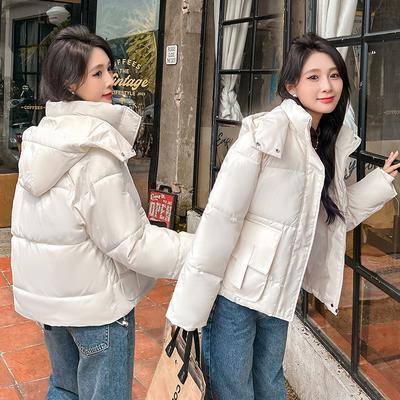 Large Size Short Down Cotton Clothes for Women's Winter New Thickened Fashion Down Cotton Warm Bread Clothes Jacket Batch