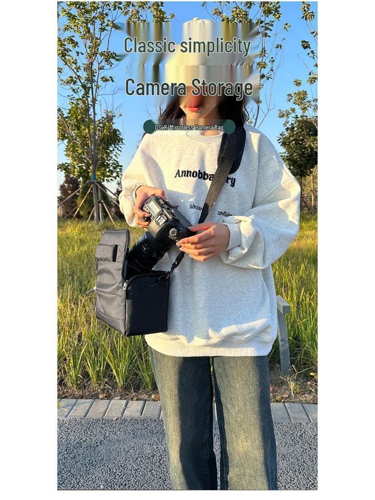 Professionelle DSLR-Kameratasche mit Einzelriemen für Canon, Nikon, Sony & Fuji spiegellose Kameras