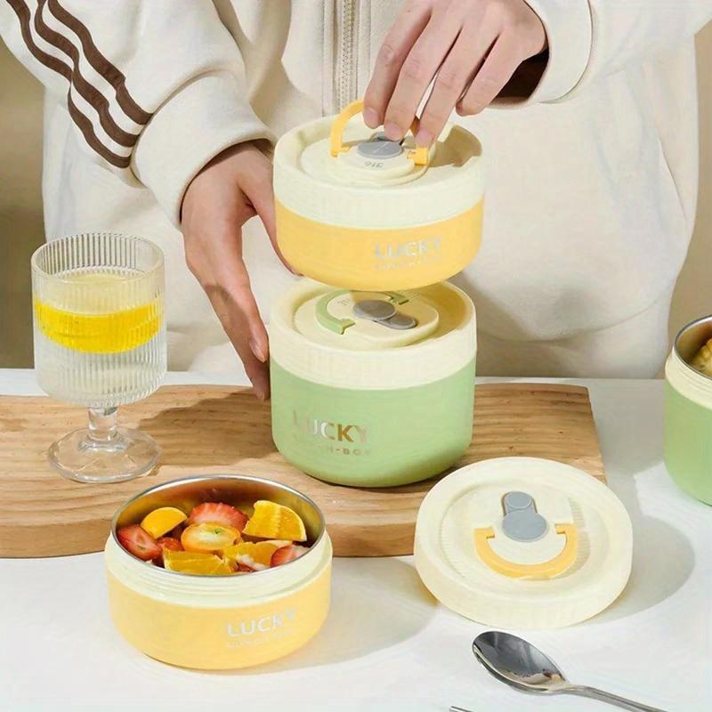 1 pz Portapranzo Termico Sigillato Portatile Impilabile Microonde Acciaio Inossidabile 304 Contenitore per Alimenti Bento