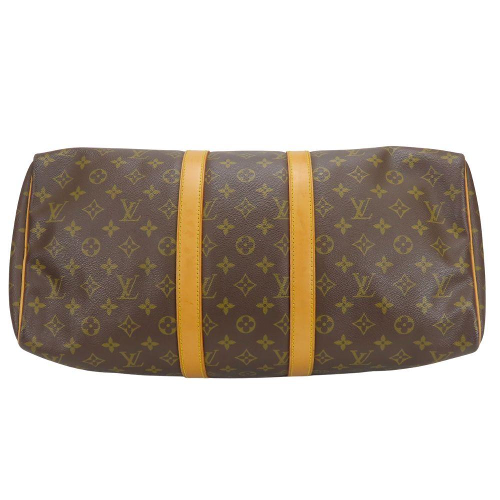 Used LOUIS VUITTON Boston bag Kiepol 45 M41428 Monogram/Nume leather Brown Travel
