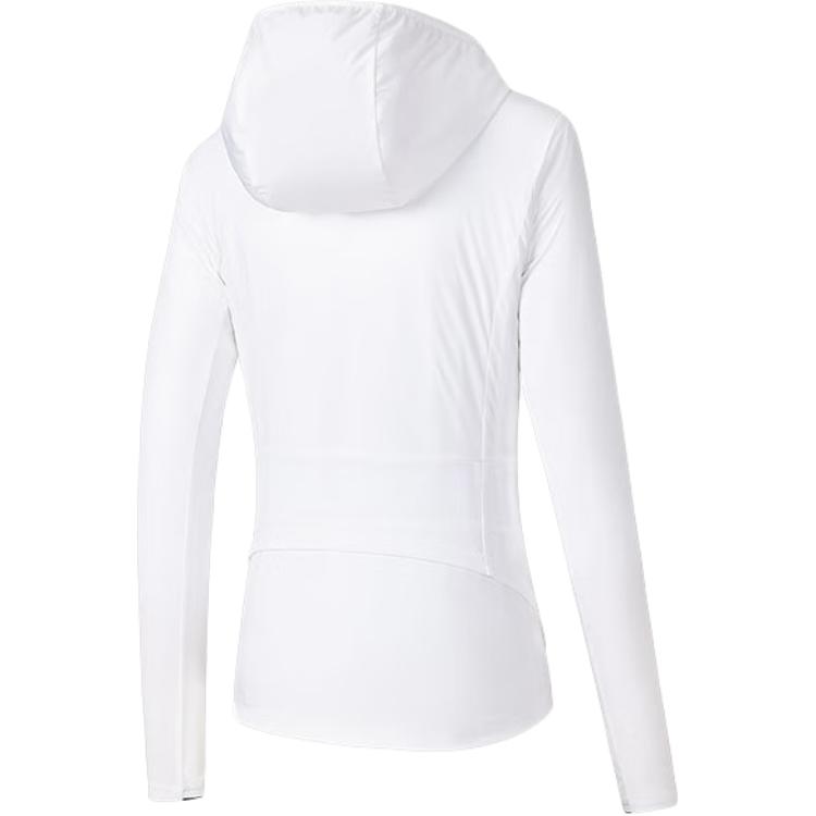 Anta Versatile Letter Zipper Hooded Jacket Women Outerwear Snow-White 162527617-1