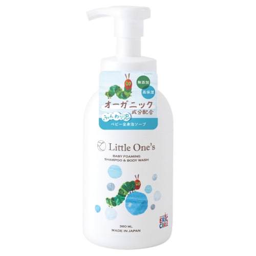 Little Ones Full Body Foam Soap (Foam Type, For All Body Use) 360mL, Body Soap, Baby Soap, Organic, Additive-Free, Hypoallergenic, Suitable for Newbor