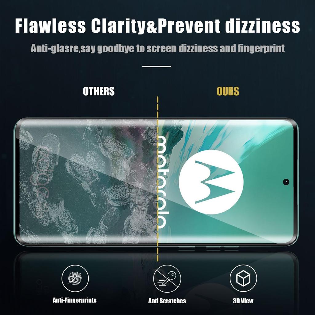 Für Motorola Edge 40 Neo 5G 3D Gebogener Bildschirmschutz Seitenkleber Berührungsempfindliche Panzerglasfolie