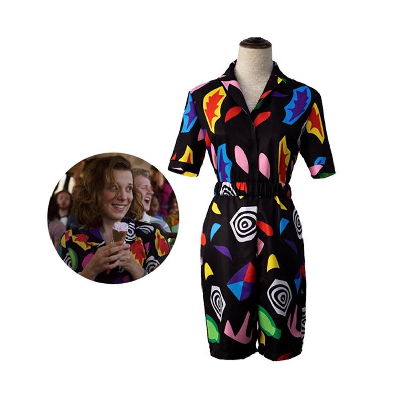 Mall Girl Women Eleven Cosplay Costume Jumpsuit T Shirt Dress Halloween