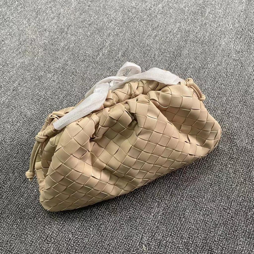 Women's New Pleated Dumpling Bag Genuine Leather Cloud Bag Cowhide Woven Shoulder Bag Crossbody Bag Ashi Ge Same Style