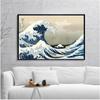 Original Kanagawa Surfing Katsushika Hokusai Canvas Painting Print Picture Poster Wall Bedroom Home Decoration
